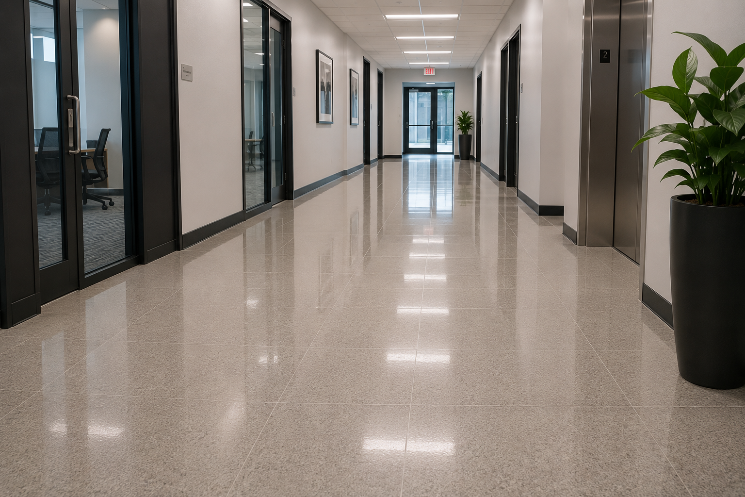 Commercial hallway